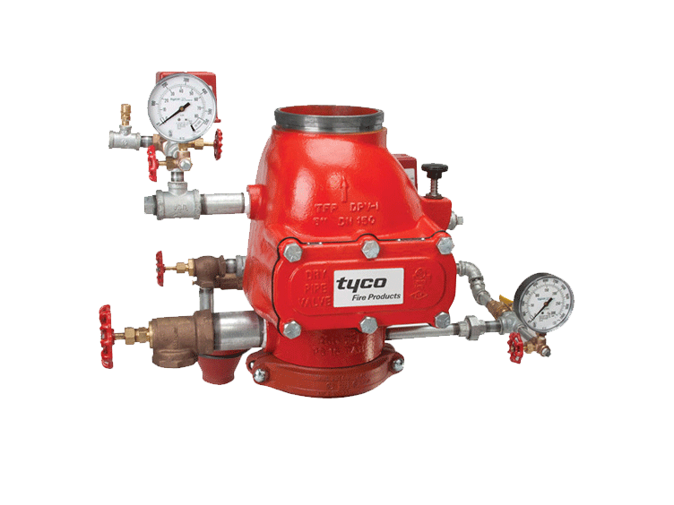 Dry system valves and devices