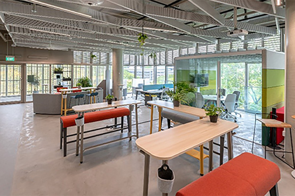 Cover Page of a case study of Steelcase having the view of a furnished office space